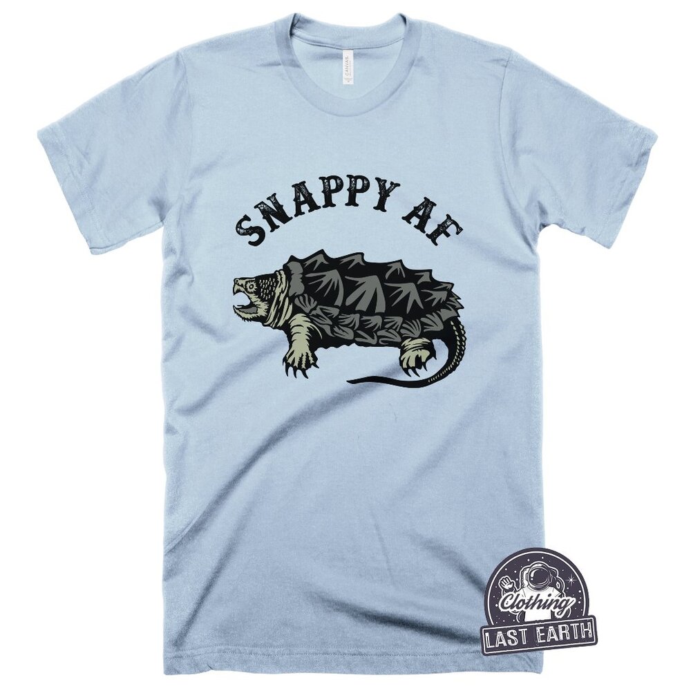 Snappy AF T-Shirt Snapping Turtle Shirt Mens Animal Shirts Turtle Lover Gift